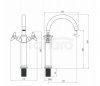 DEANTE - Bateria umywalkowa wysoka TEMISTO Chrom z korkiem click-clack BQT_025D